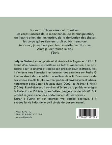 Encrer à l’Usine De Jolyon Derfeuil Ed. Petit Pavé | 9782847127799 |