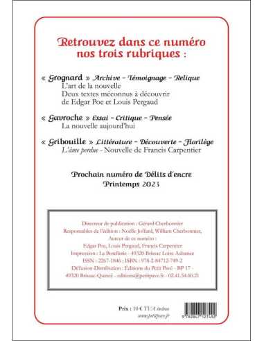 Délits d’encre n°36 – Hiver 2022/2023 Ed. Petit Pavé | 9782847127492 |