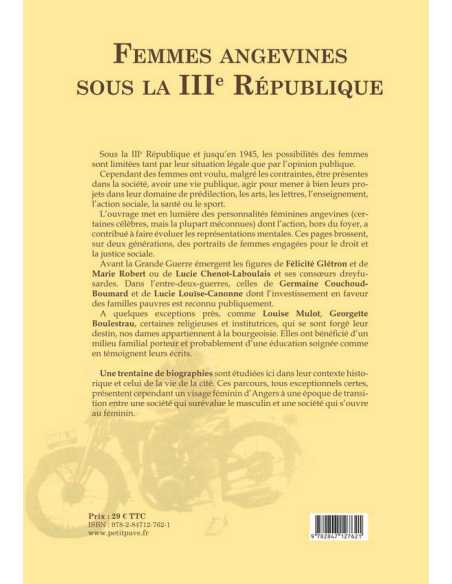 Femmes angevines sous la IIIe République Ed. Petit Pavé | 9782847127621 |