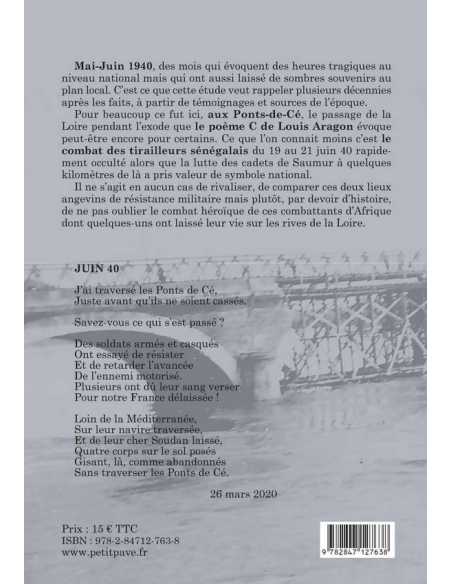 Exode et Résistance aux Ponts-de-Cé -mai-juin 1940 Ed. Petit Pavé | 9782847127638 |