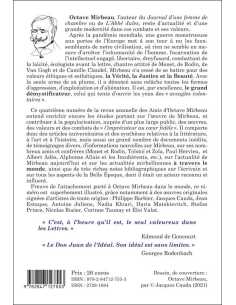 Octave Mirbeau : études et actualités, n° 4 Ed. Petit Pavé | 9782847127553 | 2