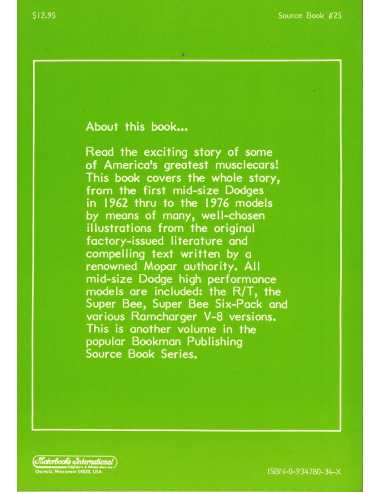 Mid-Size Dodges - A Source Book/1962 to 1976 | 9780934780346 |