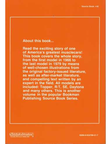 DODGE Charger Vol.2 - A Source Book | 9780934780612 |