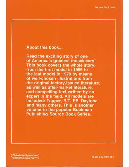 DODGE Charger Vol.2 - A Source Book | 9780934780612 |