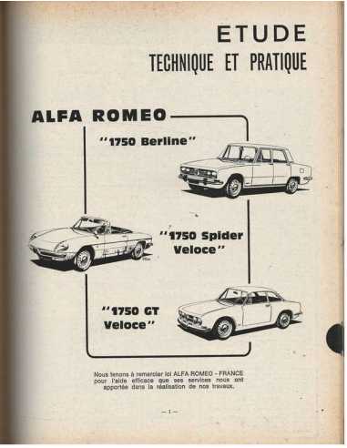Revue technique Automobile ALFA ROMEO 1750 | RTA 293 - ALAFA ROMEO |
