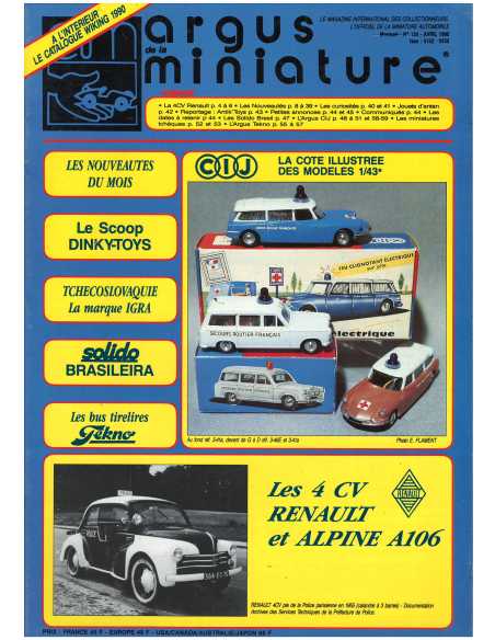 Argus de la miniature N°124 «Les Nouveautés 90 - Avril 1990» | ARGUS MINIATURES 124 |