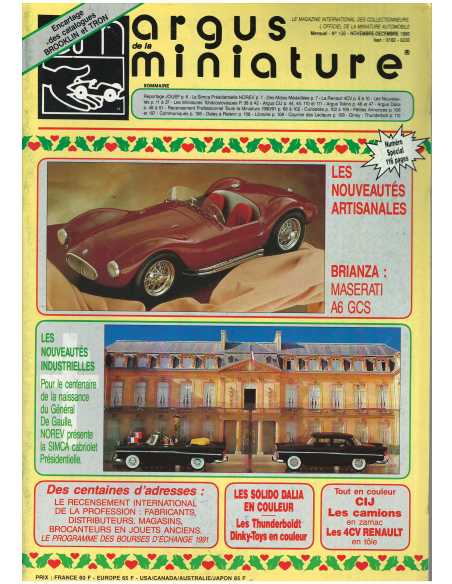 Argus de la miniature N°130 «Maserati A6 GCS Brianza - Nov/Déc 1990» | ARGUS MINIATURES 130 |