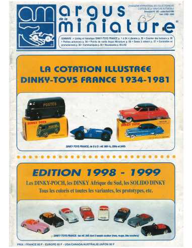 Argus de la miniature N°192 «Cotation Dinky Toys 1934-1981 (G à D) - Jui/Aout 1998 | ARGUS MINIATURES 192 |