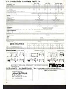 Brochure MAZDA 626 Traction Avant (1983) | MAZ19 | 2