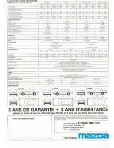 Brochure MAZDA 626 Berlines et Coupé (1986) | MAZ22 | 2