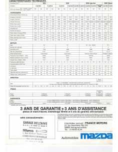 Brochure MAZDA 626 Berlines roues directrices (1988) | MAZ23 | 2
