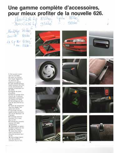 Brochure MAZDA 626 Berlines roues directrices (1987) | MAZ24 |