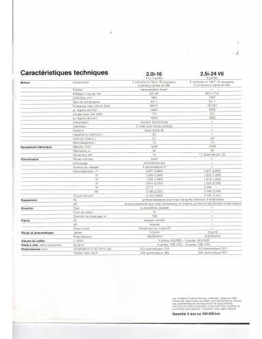 Brochure MAZDA 626 2.0i et 2.5i (01/1992) | MAZ28 |