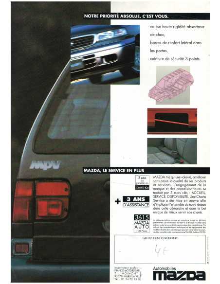 Dépliant MAZDA MPV (1996) | MAZ38 |