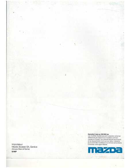 Brochure Gamme MAZDA 1990 | MAZ43 |