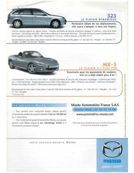 Dépliant Gamme MAZDA 2002 | MAZ45 |