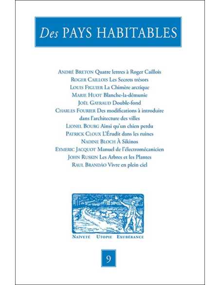 Des PAYS HABITABLES N°9 Naïveté - Utopie - Exubérance | 9782912753670 |