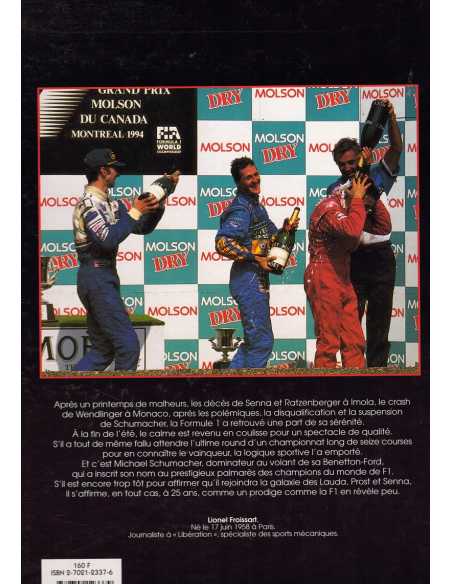 Formule 1 Grands Prix 1994 De Lionel Froissard | 9782702123379 |