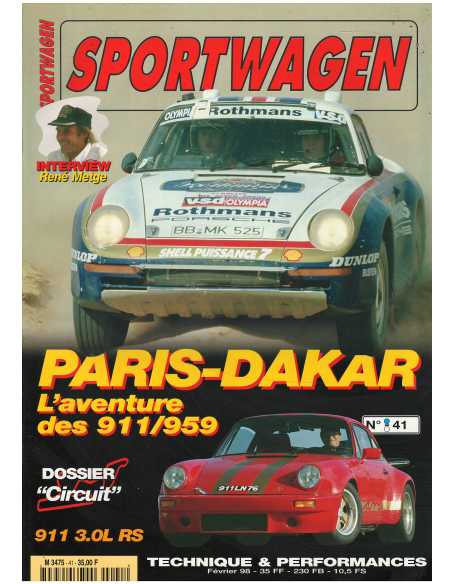 Sportwagen Magazine Porsche N°41 Dossier : Découverte Circuit / 911-959 du désert | Sportwagen 41 |