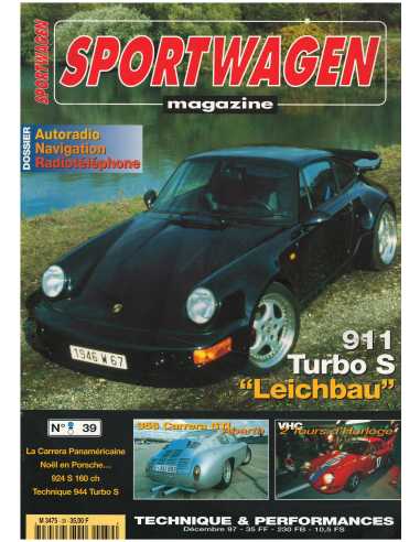 Sportwagen Magazine Porsche N°39 Dossier : 924 S 160 ch / 914/6 2.2l Flat Nose | Sportwagen 39 |