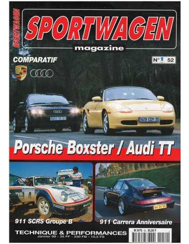 Sportwagen Magazine Porsche N°52 Dossier : Comparatif Boxster Vs Audi TT | Sportwagen 52 |