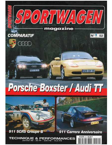 Sportwagen Magazine Porsche N°52 Dossier : Comparatif Boxster Vs Audi TT | Sportwagen 52 |
