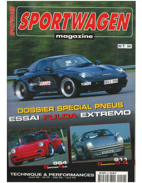 Sportwagen Magazine Porsche N°59 Dossier : Spécial Pneu | Sportwagen 59 |