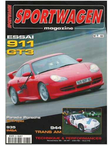 Sportwagen Magazine Porsche N°62 Dossier : 911 GT3 | Sportwagen 62 |