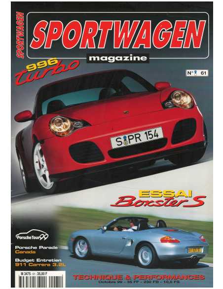 Sportwagen Magazine Porsche N°61 Dossier : 996 Turbo | Sportwagen 61 |