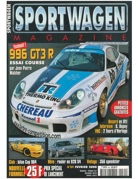 Sportwagen Magazine N°64 - Essai Porsche 996 GT3 R | Sportwagen 64 |