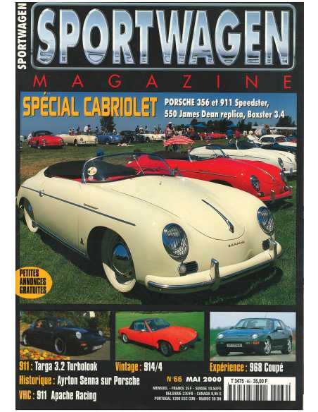 Sportwagen Magazine Porsche N°66 Dossier : Spécial Cabriolet 356, 550, Speedster | Sportwagen 66 |