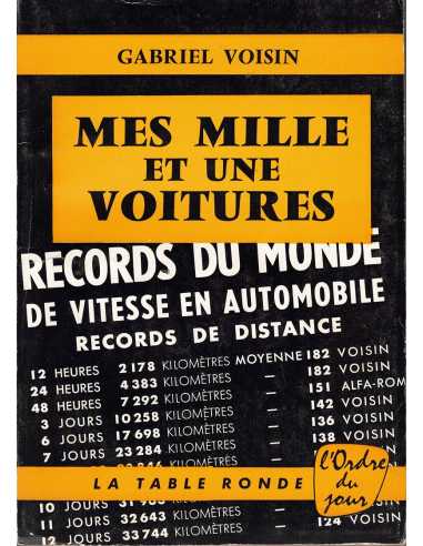 Mes Mille et une Voitures De Gabriel VOISIN (EO 1962) | Mes Mille et une Voitures 1962 |