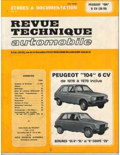 Revue Technique Peugeot 104 GL6 / SL et S Coupé ZS | 2726837131 |