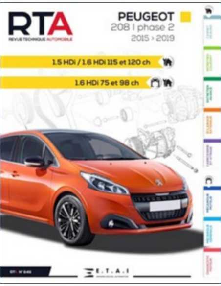 REVUE TECHNIQUE Peugeot 208 I phase 2 (2015 - 2019) - RTA 849 | RTA 849 |
