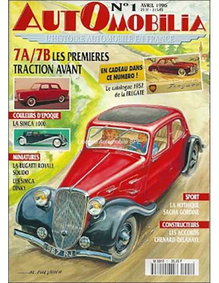 Automobilia N°1 Avril 1996 Dossier : Citroën Traction 7A et 7B | Automobilia N°01 |