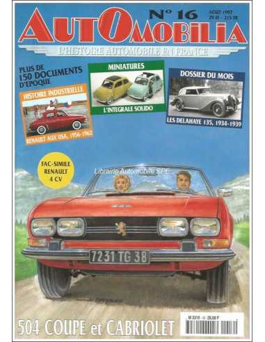 Automobilia N°16 Aout 1997 Dossier : Delahaye 135 1935-1939 | Automobilia N°16 |