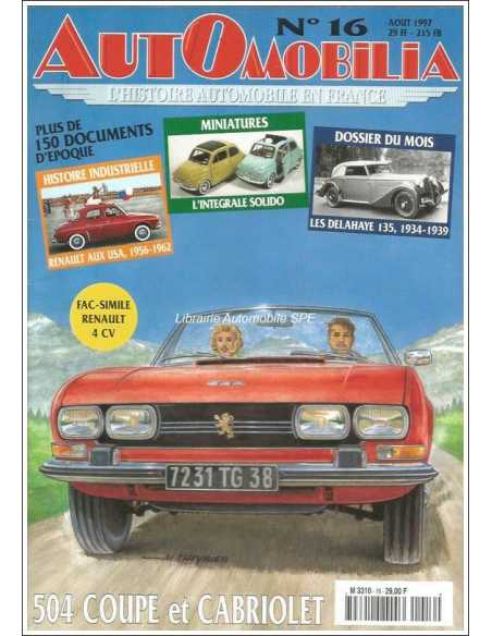 Automobilia N°16 Aout 1997 Dossier : Delahaye 135 1935-1939 | Automobilia N°16 |