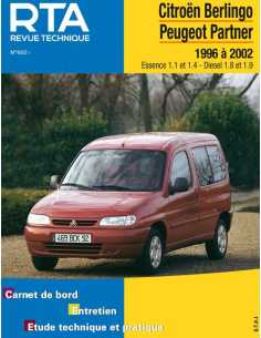 REVUE TECHNIQUE PEUGEOT PARTNER (1996 à 2002) - TU et XUD - RTA 602 | 9782726860212 |