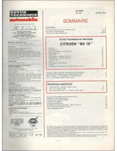 Revue Technique Citroën BX 16 RS et TRS - RTA 431 | RTA 431 | 2
