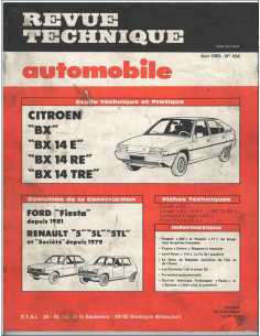 Revue Technique Citroën BX 14 E / RE et TRE - RTA 434 | RTA 434 |