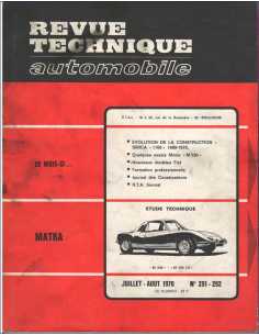 Revue Technique Matra M530 et M530 LX - RTA 291 | RTA 291 |