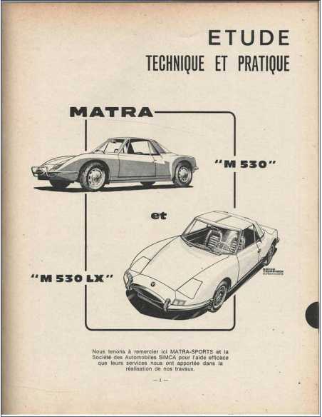 Revue Technique Matra M530 et M530 LX - RTA 291 | RTA 291 |