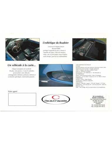 Dépliant Roadster 1998 De la Chapelle (Français) | DeLaChapelle 1 |