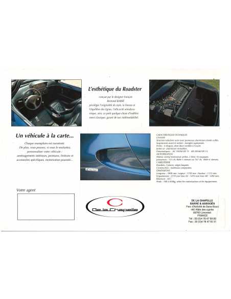 Dépliant Roadster 1998 De la Chapelle (Français) | DeLaChapelle 1 |