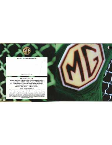 Brochure MG 2001 - ZR 160, ZS 180 et ZT 190 (Français) | MG09 |