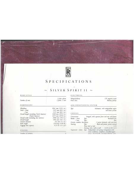 Catalogue Rolls-Royce Silver (Français) 1989 | ROLLS13 |