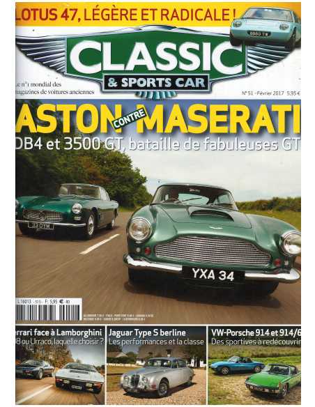 Aston DB4 Vs Maserati 3500GT - Classic & Sports Car n°51 | Classic & Sports Car 51 |