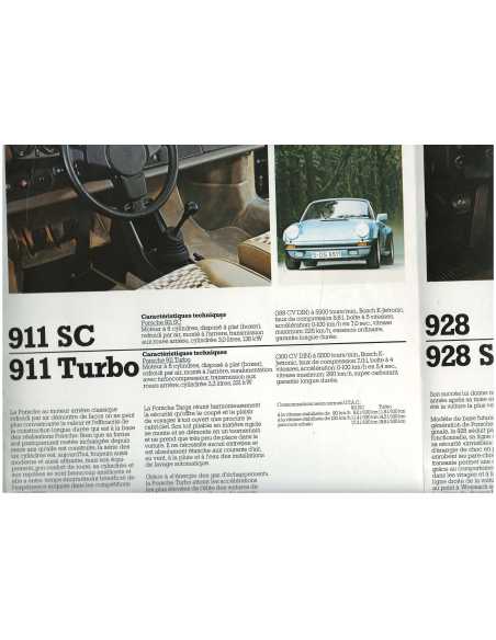 Brochure Porsche 924, 911 et 928 (Dépliant Poster) | Dépliant Porsche |