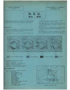 Fiche Technique Electricité NSU RO.80 (Moteur NSU/Wankel, carburateur Solex) Français 1969 | Fiche Technique NSU |