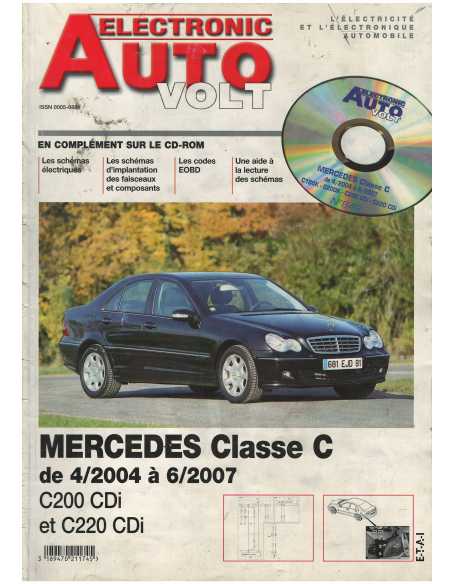 Revue Technique Electrique Mercedes Classe C de 2007 à 2009 Type 204 | AUTO VOLT 889 |